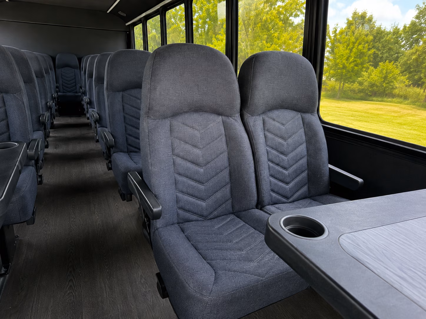 athens 18 passenger minibus interior