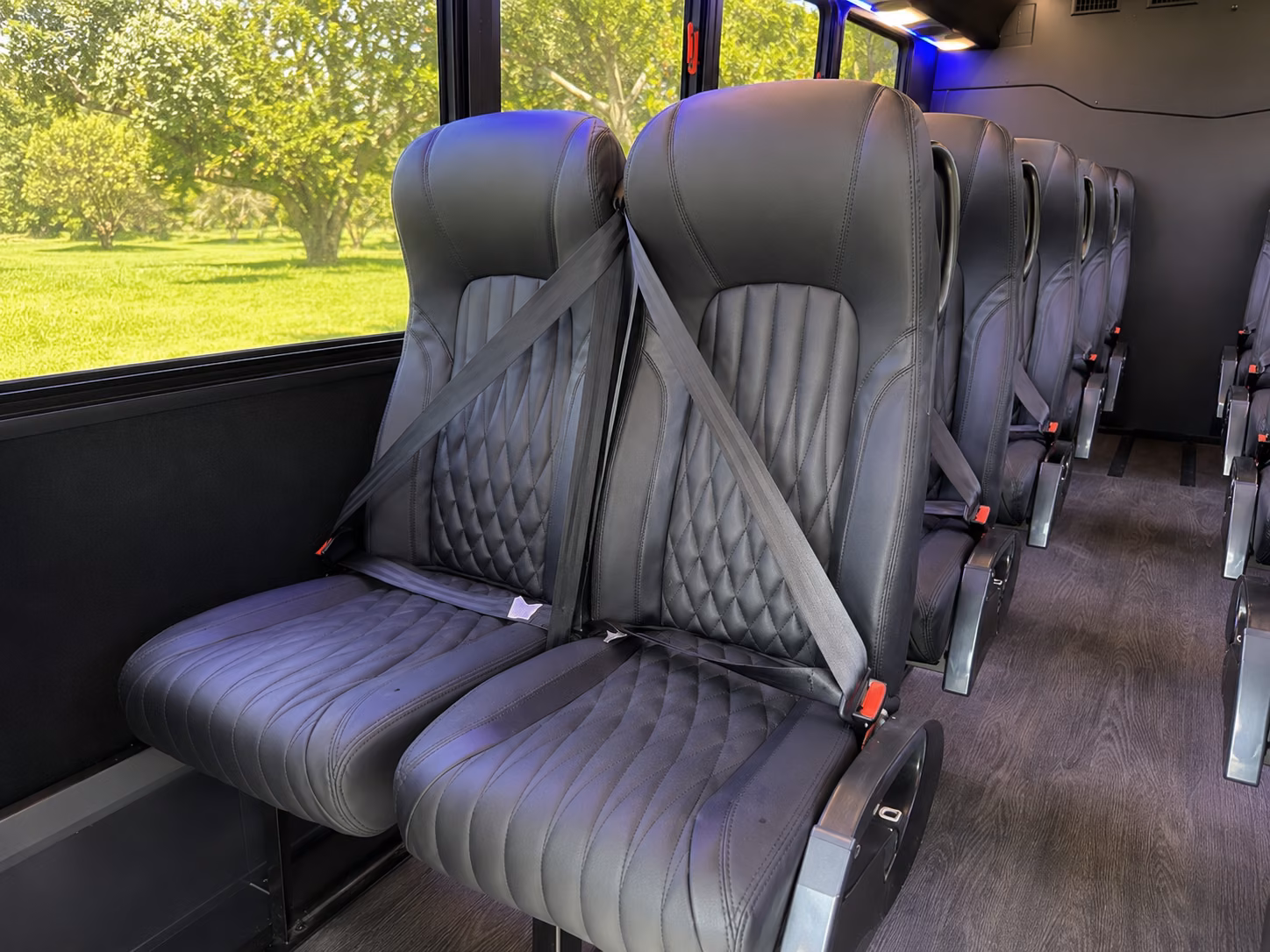 athens 20 passenger minibus inside