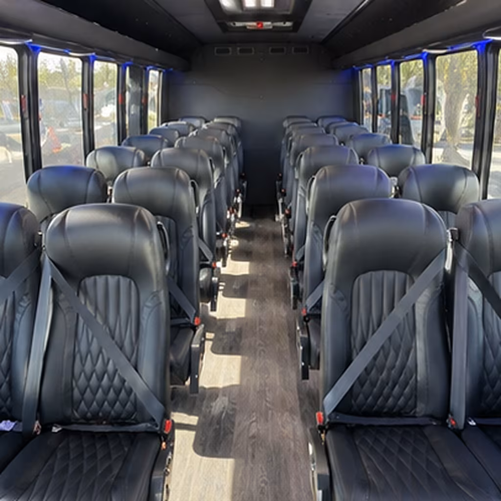 athens 25 passenger minibus inside
