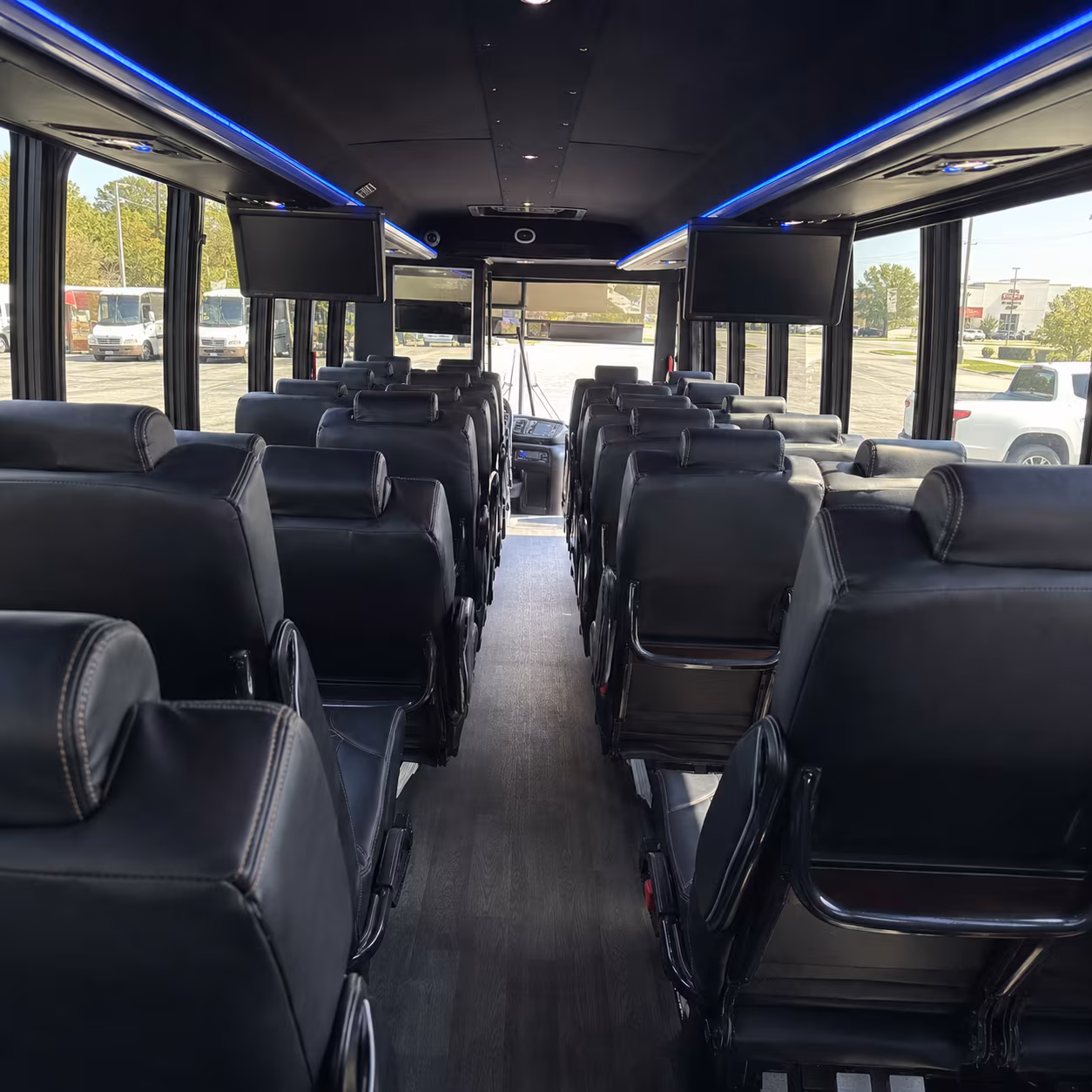athens 25 passenger minibus interior