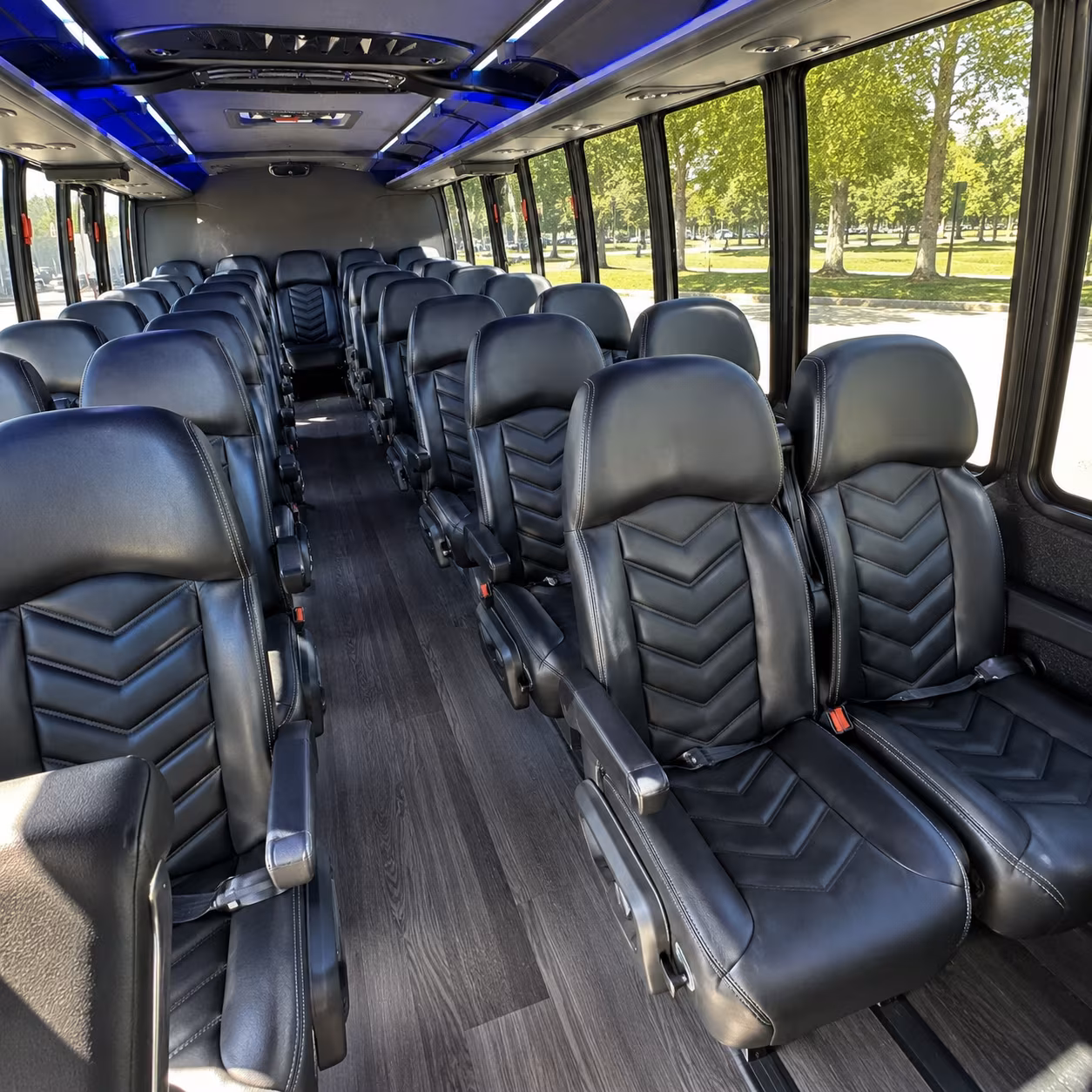 athens 35 passenger minibus inside