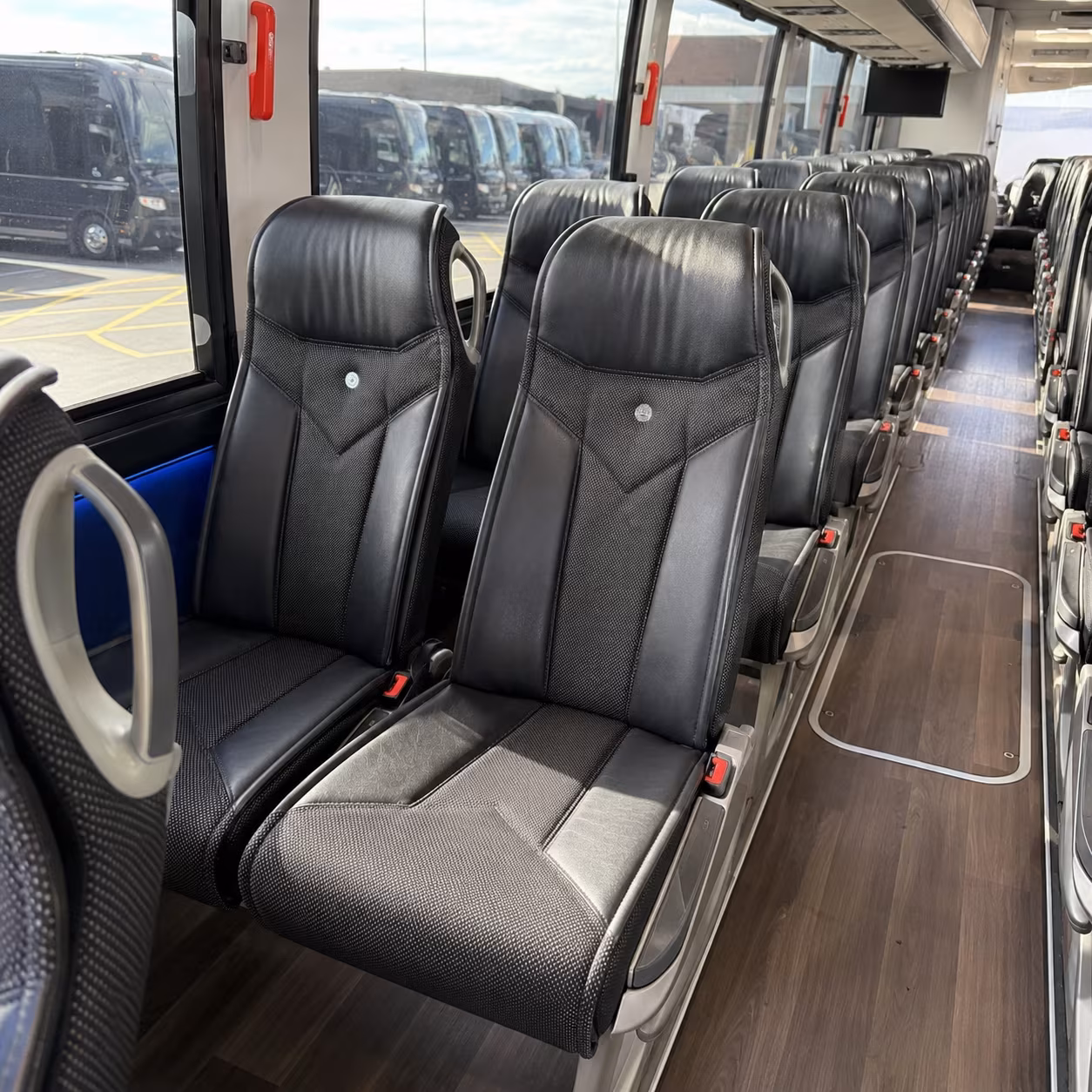 athens 40 passenger charter bus interior