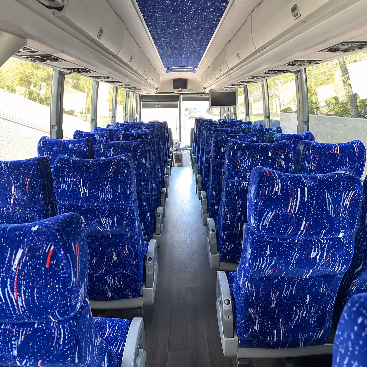athens 50 passenger charter bus interior