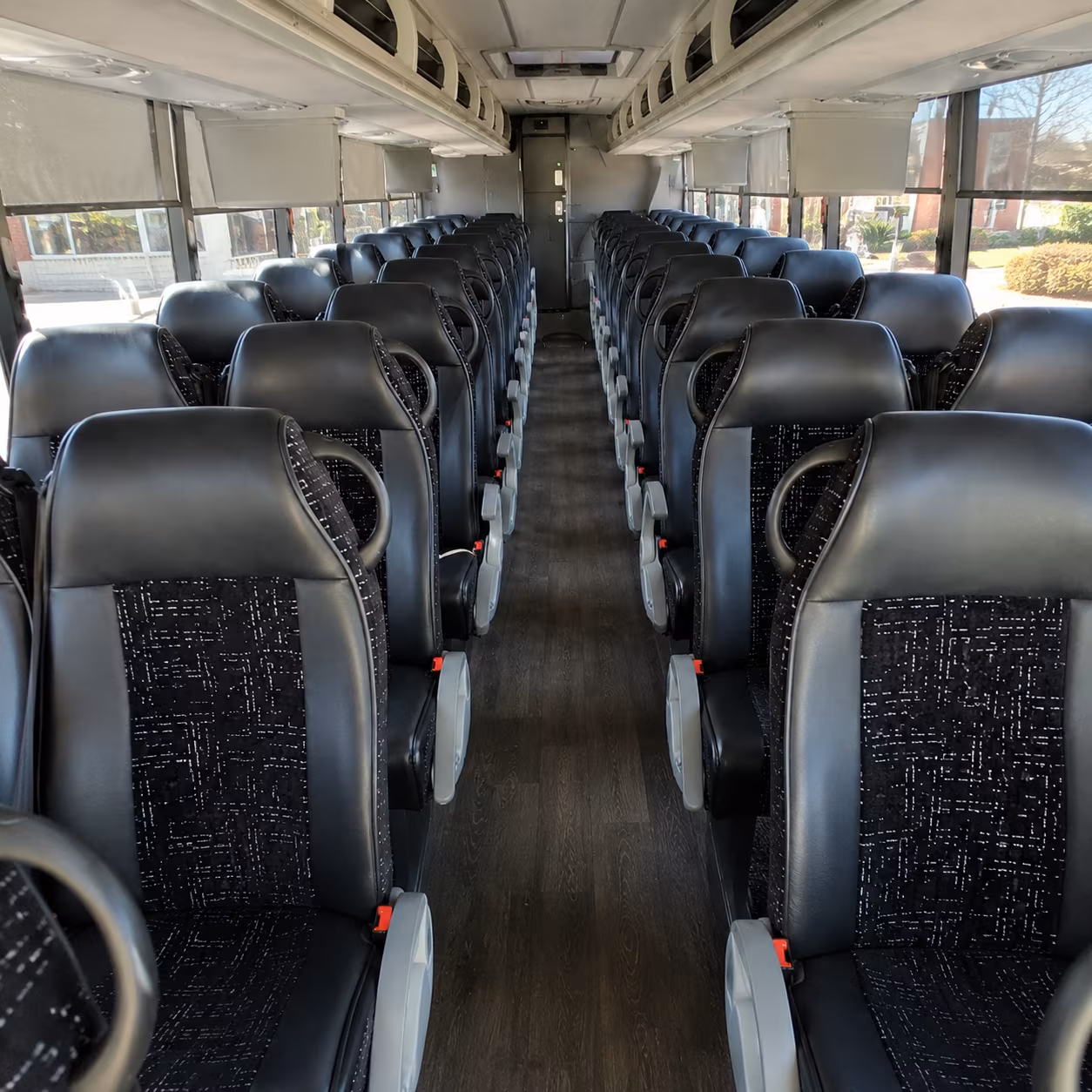 athens 54 passenger charter bus inside