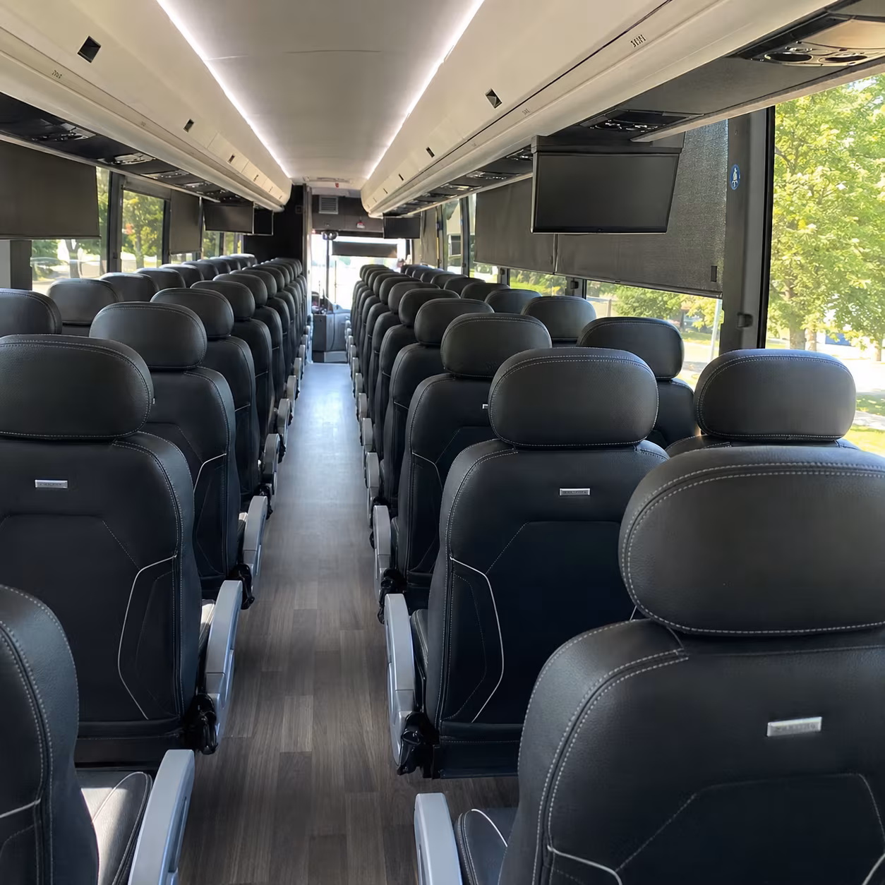 athens charter bus inside